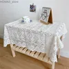 Tafelkleed Wit kanten tafelkleed eettafel hoes bruiloft decoratie tafelblad hoes woonkamer tafelblad decoratie Y240401