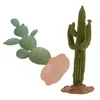 Figurines décoratives Micro paysage Cactus petite plante en pot breloques en résine simulation de table ornement artisanat décoration de bureau à domicile