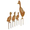 Garden Decorations Metal Animal Decoration Duck-Shaped Art For Outdoor Decorative Gardening Pile Promotion