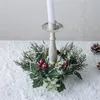 Candlers Christmas Candlestick Wreath Party Party Holiday Table Table Decoration Artificial Garland 2024 Année Cadeaux