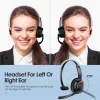 Siindoo JH101 Casque de centre d'appels sans fil avec micro Casque antibruit avec 50 heures de temps de conversation pour le travail de bureau, vidéo