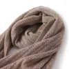 Шарф -тренд шал шарф двух целей чистые кашемирные женщины вязаные аксессуары на мысе повседневная мягкая шея тепло