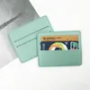 2 bity Ultra-cienki uchwyt na kartę kredytową Krótka karta identyfikacyjna Case Artifeucial PU Card Bag Mini Mey Bag Casual Vintag Portfel Solid Kolor X7HK#