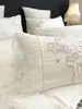 Bedding Sets 4/7Pcs Princess Wedding Set 1000TC Egyptian Cotton Flowers Embroidery Big Lace Edge Duvet Cover Bed Sheet Pillowcase