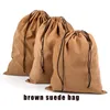 Micro Suede DrawString Packaging Large Bag Stripe Återanvändbar anpassad tygsko Väska förvaringsväska Dammväska för handväska lyx 44By#