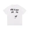 Designer camiseta marca de manga curta graffiti camisetas logotipo em torno do pescoço impresso t-shirt homens e mulheres soltas encaixe puro algodão casual top roupas