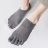 Calzini da uomo 3 paia Moda Open Toe Assorbimento del sudore Barca Cotone Traspirante Invisibile Caviglia Corto Elastico Uomo Calzino da dito