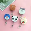 carto Panda Hamster Cat Badge Reels Work Card ID Holder Clip Accories Kawaii Animal Badge Reels for Women Students s0U8#