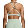 Chemises actives femmes sangle croisée soutien-gorge de Sport Push Up haut de Sport Yoga gymnastique culture brassière Fitness respirant beauté dos soutiens-gorge