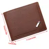 Vintage PU -läderplånbok Minimalistisk handväska för män Mey Byt påse Kreditkort Holder MAN Födelsedagspresent S4WS#