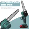 21V Mini poda elétrica portátil SAW Recarregável pequeno Wood Spliting Chainsaw 2 Battery Garden Power Tool