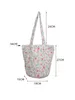 Shoulder Bags Hylhexyr Spring Pink Floral Canvas Bag Bucket Tote Handbag Large Capacity Fashion Versatile Girl Shopping