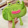Śliczne pluszowe żaba szminka małe kosmetyczne słuchawki torebka torebka kobiet kawaii ołówek makijaż torebki torebki torebki 39tt#