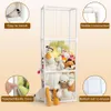 BOHOIDEE X-large support d'affichage d'animaux en peluche en PVC Plus avec filet inférieur, étagère de rangement pour jouets, cage de rangement pour zoo, cadeau de poupée, salle de jeux, crèche