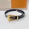 High quality classic designer Belt for women stainless steel YL buckle AAA Real leather mens belt Retro Luxury gold plating womens belt 25MM Reversible belt V84
