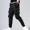 Pantalon pour hommes porte-clés hommes Joggers Cargo avec plusieurs poches cordon de serrage taille tissu respirant pour l'entraînement de gymnastique Jogging