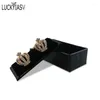 Jewelry Pouches Wholesale 20pcs/lot Cufflinks Storage Organizer Case Cuff Link Package Display Box Holder Gift For Men