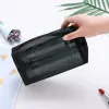 mesh Transparent Cosmetic Bags Small Large Clear Black Makeup Bag Portable Travel Toiletry Organizer Lipstick Storage Pouch T74e#