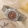 NW1365 Fashion Ladies Silver Simple Full Diamond English Watch