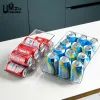 Bins 2 Layer Beverage Storage Box Beer Drinks Can Soda Bottle Fridge Jar Holder Auto Rolling Dispenser Kitchen Refrigerator Organizer