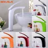 Bathroom Sink Faucets BAKALA Faucet Red/black/gold/green Paint Finish Brass Basin Mixer Tap Single Handle BR-1526