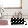 Zwart-wit Stip Make-Up Tas Voor Vrouwen Reizen Cosmetische Organizer Fi Opslag Toilettassen P75R #