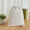 linho Cott Xmas saco de doces de Natal Santa Sacks Sublimati impressão em branco maior capacidade saco de cordão para presente de Natal M08y #