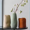 Vases Colorful Morandi Vase Home Decor Modern Style Living Room Tabletop Ornament Ceramic Crafts Decorative Hydroponic Flowerpot Gifts