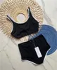2024Beach Deck -Badeanzüge Damen Bikini Frauen hoher Taille Bikini Sets Sporty zweiteilige Badeanzüge Farbblock freche hochgeschnittene Badeanzüge