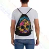 Rgy Colorful Skull Rgy Technicien Sacs à cordon Sac de sport Fi Sac fourre-tout pliable de grande capacité 45z2 #