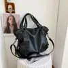 Shoulder Bags Women Crossbody Bag Big Size PU Leather Messenger Handbag Casual Retro Solid Color Female Travel Shopper Mommy Tote