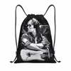 Personalizado Viktor Tsoi Guitarra Drawstring Bags para Loja Yoga Mochilas Mulheres Homens Rusian Rock Kino Sports Gym Sackpack t8Zy #