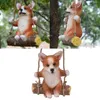 Garden Decorations Resin Crafts Interesting Lifelike Expressions Perfect Size Lovely Dog Figurine Decor For