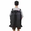 waterproof Heavy Duty Backpack Black One Size Polyester Laundry Bag Cam Travel Large Clothing Storage Bag Z3qF#