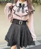 Blouses pour femmes Style japonais Rojita Lolita Mine chemise à manches longues douces filles mignonnes à volants chemisier en dentelle à épaules dénudées hauts pour femmes