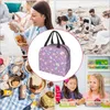 Daisy FRS Butterfly Purple Lunch Bag Travel Work Bento Cooler återanvändbar Tote Picknicklådor Isolerade Ctainer -väskor för kvinnor 80gn#
