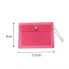 FI transparent vattentät PVC Kvinnor Kortsfall Businkort Holder Män Kreditkort Bag ID Mini Plånbok Girls Coin Purse J0KZ#