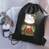 Mignon Japonais Cat Imprimer des sacs à dos Sac à cramps épaissis le sac de rangement portable Sac de rangement imperméable en gros F3UR #
