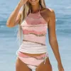2024 Women Beachwear Swim Tankini Monokini Swimwear Bathing Suit Two Pieces Swimsuits Plus Size Printed Tankinis Bikinis Sets