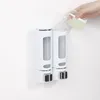 Distributeur de savon liquide pour douche, matériau de luxe haut de gamme, chambre transparente en plastique ABS écologique, visualisation facile des changements de capacité