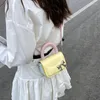 Totes Mini Contrasting Color Handbags For Women Korean Cute Girl Simple Single Shoulder Bags 2024 Spring Summer Bow Crossbody Bag