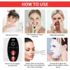 Suggerimenti Scrubber ad ultrasuoni per la pelle Ems Poro del viso Pulizia profonda Lifting del viso Massaggiatore Rimozione di comedone Aspirapolvere per l'acne