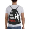 Ät Sleep Soccer Repeat DrawString ryggsäck Sport Gym Bag For Women Män Funnig fotbollsspelare Training Sackpack C9BM#