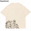 HARAJUKU CARTOON GIRL CAT JAPOMESE KANJI Graphic T Shirt Men T-Shirt T-Shirt Summer Short Sleeve Tress