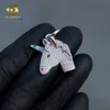 Zuanfa Custom Hip Hop Jewelry Lucky Unicorn Pendant AAAAA+ CZ Charm 925 Silver Pendant for Child Women Män