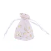 50pcs 7cm * 9cm Bijoux Tulle Sac à cordon Organza Mariage Fête de Noël Faveur Cadeau Sacs de bonbons Pochettes à bijoux t0LJ #