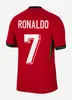 2024 Euro Cup Portuguesa Portugal camisas de futebol RONALDO JOAO FELIX PEPE BERMARDO B.FERNANDES camisa de futebol 24 25 J.MOUTINHO camisa de futebol masculino kit infantil feminino DI