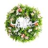 Flores decorativas primavera eucalipto s carta guirlanda olá porta de boas-vindas pendurado festa cena decoração adereços