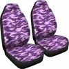 Housses de siège auto Camouflage violet paquet de 2 housse de protection avant universelle