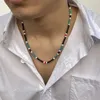 Choker enkel färgglad pärlhalsband boho pärlor strand tröja kedja kvinnor klavikel män koreansk stil